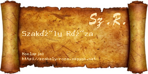 Szakály Róza névjegykártya